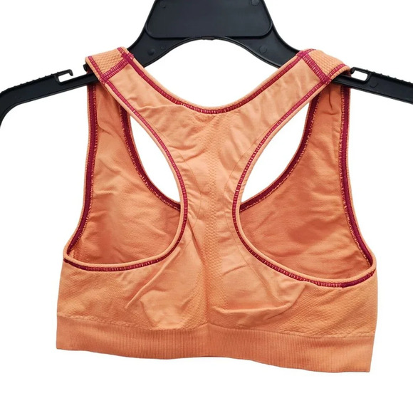 Champion Orange Contrast Stitch Medium Support Wireless Racerback Sports Bra L - Picture 7 of 7